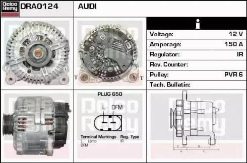 Remy DRA0124 - Alternator autospares.lv