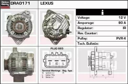 Remy DRA0171 - Alternator autospares.lv