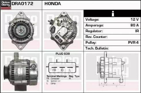 Remy DRA0172 - Alternator autospares.lv