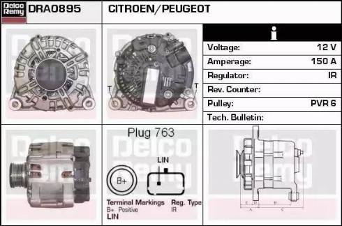 Remy DRA0895 - Alternator autospares.lv