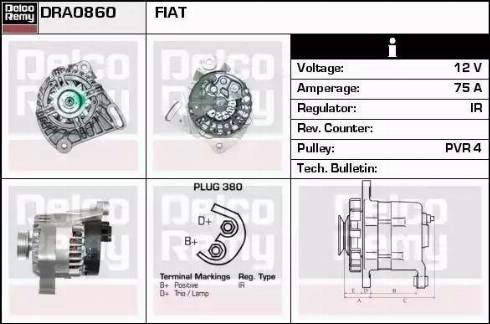 Remy DRA0860 - Alternator autospares.lv