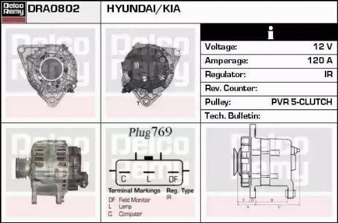 Remy DRA0802 - Alternator autospares.lv