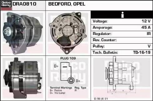 Remy DRA0810 - Alternator autospares.lv