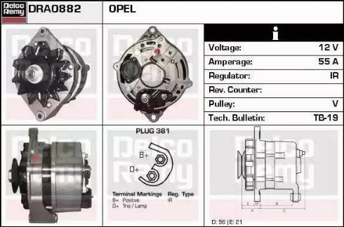 Remy DRA0882 - Alternator autospares.lv