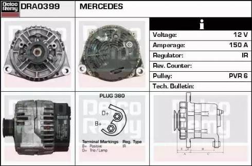 Remy DRA0399 - Alternator autospares.lv