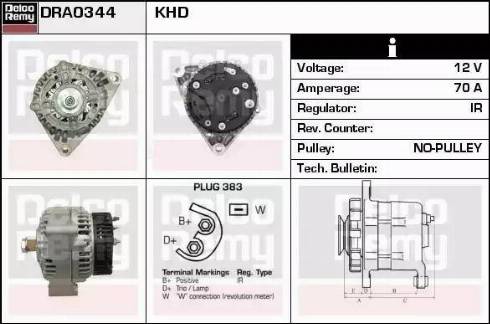 Remy DRA0344 - Alternator autospares.lv