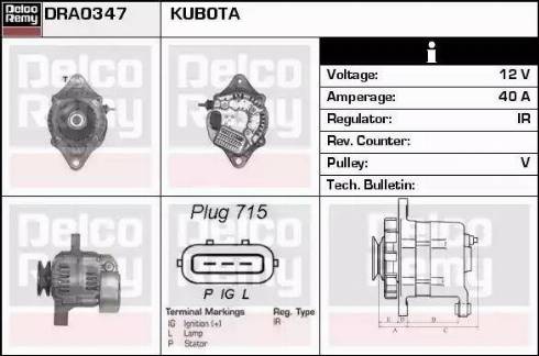 Remy DRA0347 - Alternator autospares.lv