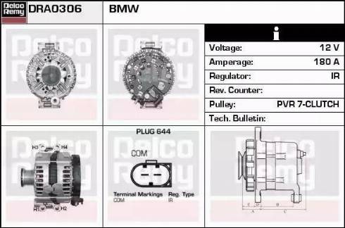 Remy DRA0306 - Alternator autospares.lv