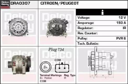 Remy DRA0307 - Alternator autospares.lv