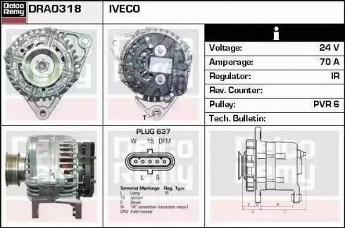 Remy DRA0318 - Alternator autospares.lv