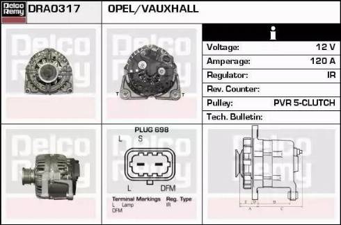 Remy DRA0317 - Alternator autospares.lv