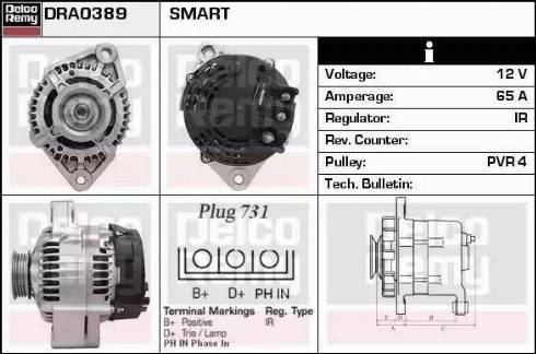 Remy DRA0389 - Alternator autospares.lv