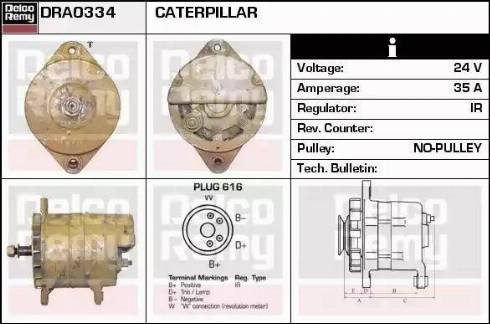 Remy DRA0334 - Alternator autospares.lv