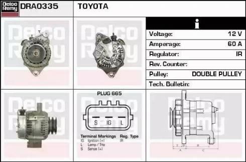 Remy DRA0335 - Alternator autospares.lv