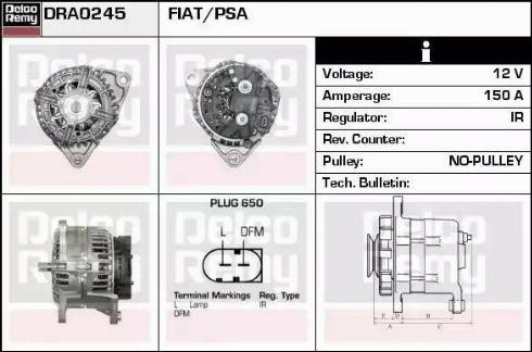 Remy DRA0245 - Alternator autospares.lv