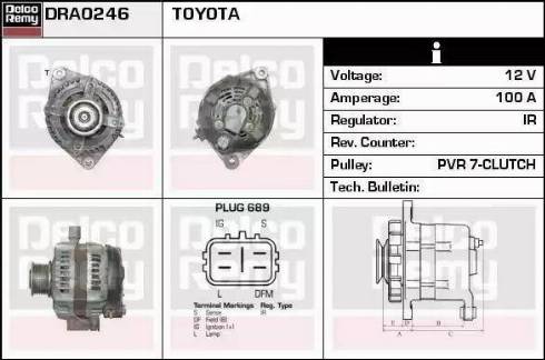 Remy DRA0246 - Alternator autospares.lv