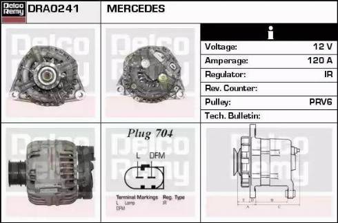 Remy DRA0241 - Alternator autospares.lv