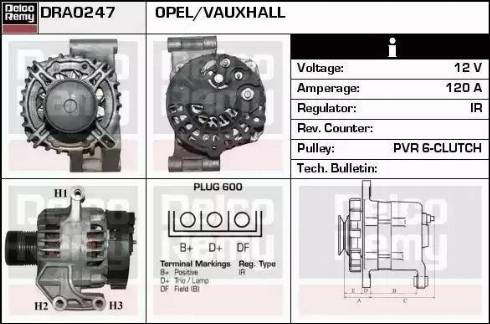 Remy DRA0247 - Alternator autospares.lv