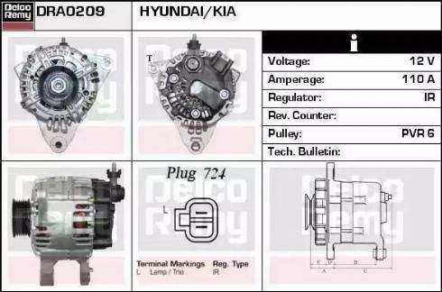 Remy DRA0209 - Alternator autospares.lv