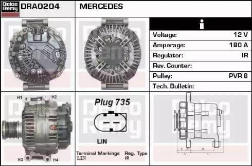 Remy DRA0204 - Alternator autospares.lv