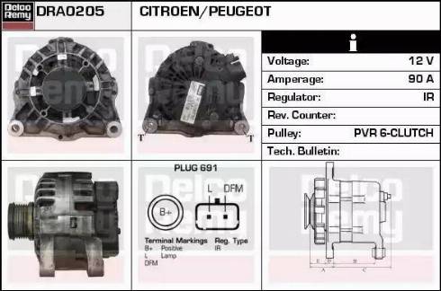 Remy DRA0205 - Alternator autospares.lv