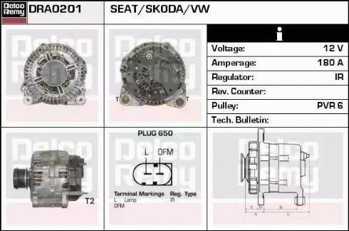 Remy DRA0201 - Alternator autospares.lv