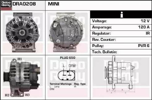 Remy DRA0208 - Alternator autospares.lv