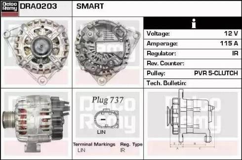 Remy DRA0203 - Alternator autospares.lv