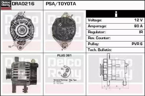 Remy DRA0216 - Alternator autospares.lv