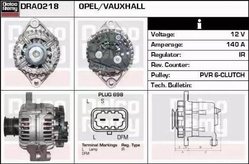 Remy DRA0218 - Alternator autospares.lv