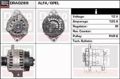 Remy DRA0289 - Alternator autospares.lv