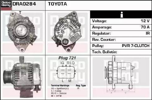 Remy DRA0284 - Alternator autospares.lv