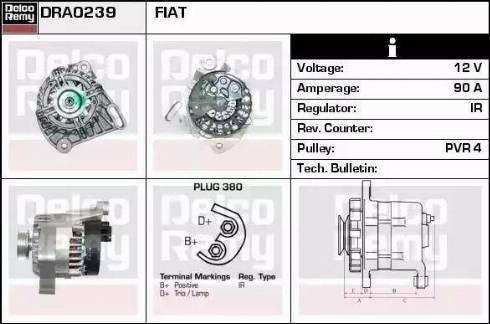 Remy DRA0239 - Alternator autospares.lv