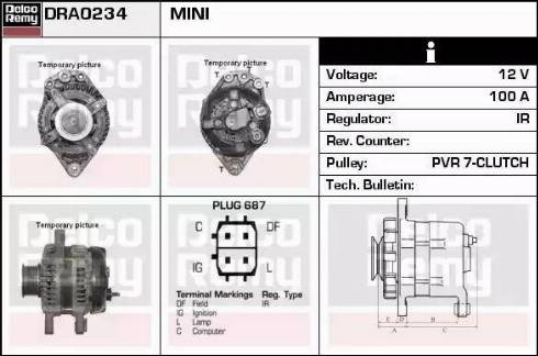 Remy DRA0234 - Alternator autospares.lv