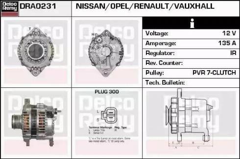 Remy DRA0231 - Alternator autospares.lv