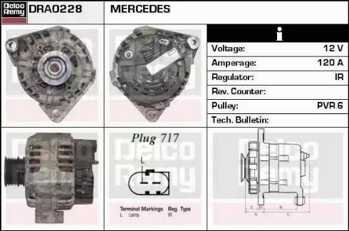 Remy DRA0228 - Alternator autospares.lv