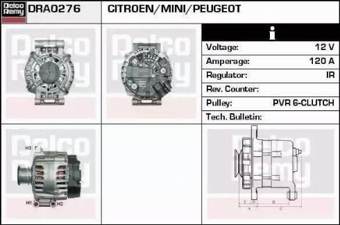 Remy DRA0276 - Alternator autospares.lv