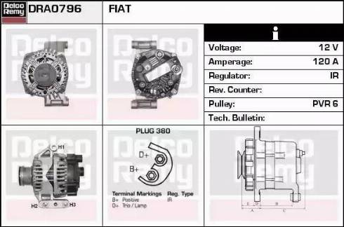 Remy DRA0796 - Alternator autospares.lv