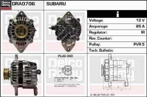 Remy DRA0706 - Alternator autospares.lv