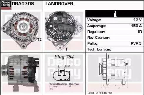 Remy DRA0708 - Alternator autospares.lv