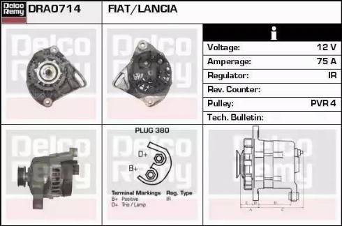 Remy DRA0714 - Alternator autospares.lv