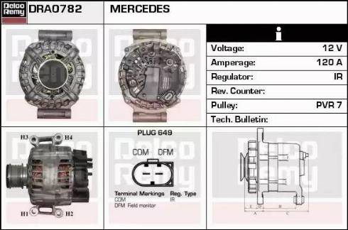 Remy DRA0782 - Alternator autospares.lv