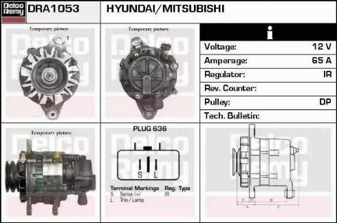 Remy DRA1053 - Alternator autospares.lv