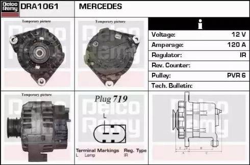 Remy DRA1061 - Alternator autospares.lv