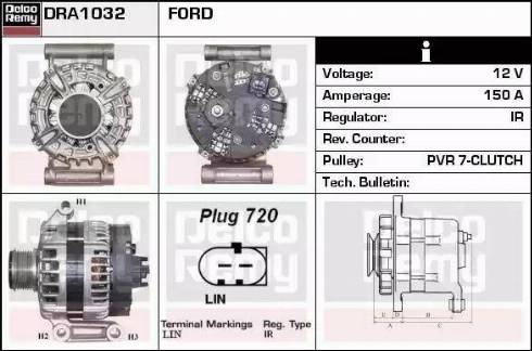 Remy DRA1032 - Alternator autospares.lv