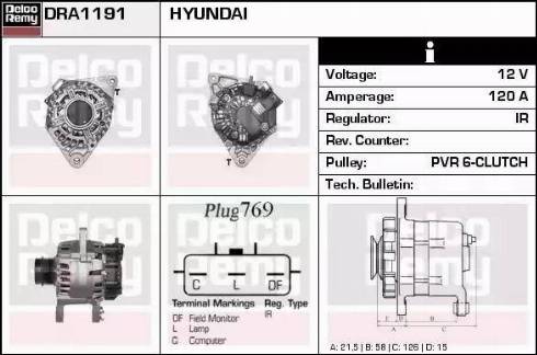 Remy DRA1191 - Alternator autospares.lv