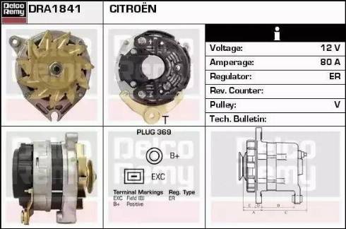 Remy DRA1841 - Alternator autospares.lv