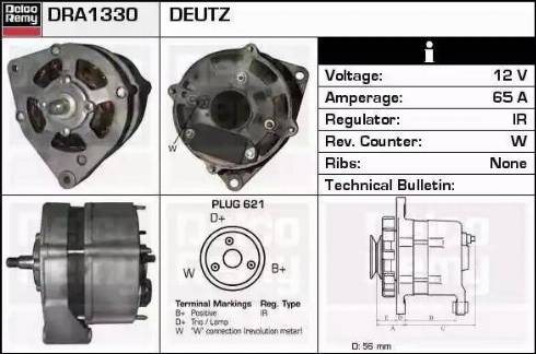 Remy DRA1330 - Alternator autospares.lv