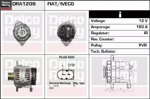 Remy DRA1209 - Alternator autospares.lv