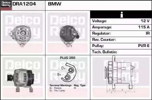 Remy DRA1204 - Alternator autospares.lv